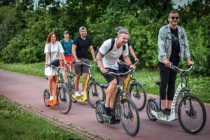 1.5h Prague E-Scooter Panoramic Tour small-group with PragueWay - Scooter training: how they keep it fun for nervous riders