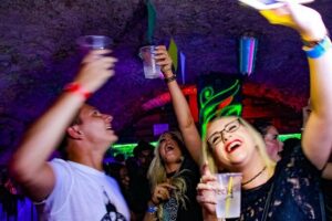 Clock Tower Bar Crawl ending at Prague's BIGGEST rooftop CLUB - The Middle Stops: How the Welcome Shots Keep Things Moving