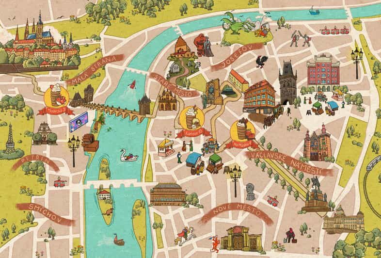 Explore Prague with our chimney cake Prague trail! - Your Three Checkpoints: Na můstku 1, Karlova 13, Mostecká 3