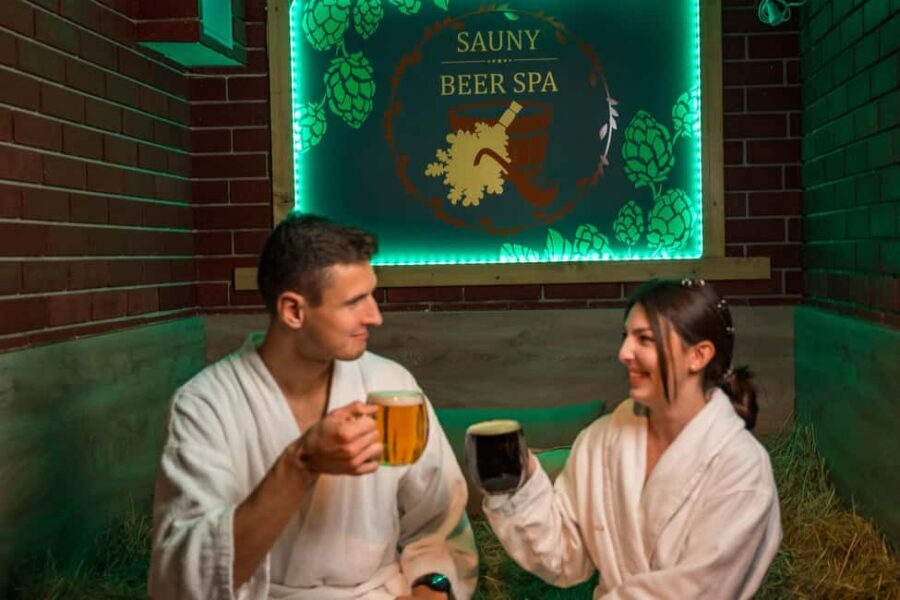 Prague: Beer Spa Experience with Unlimited Beer and Sauna - Step into the private room: sauna, jacuzzi, shower, and comfort extras