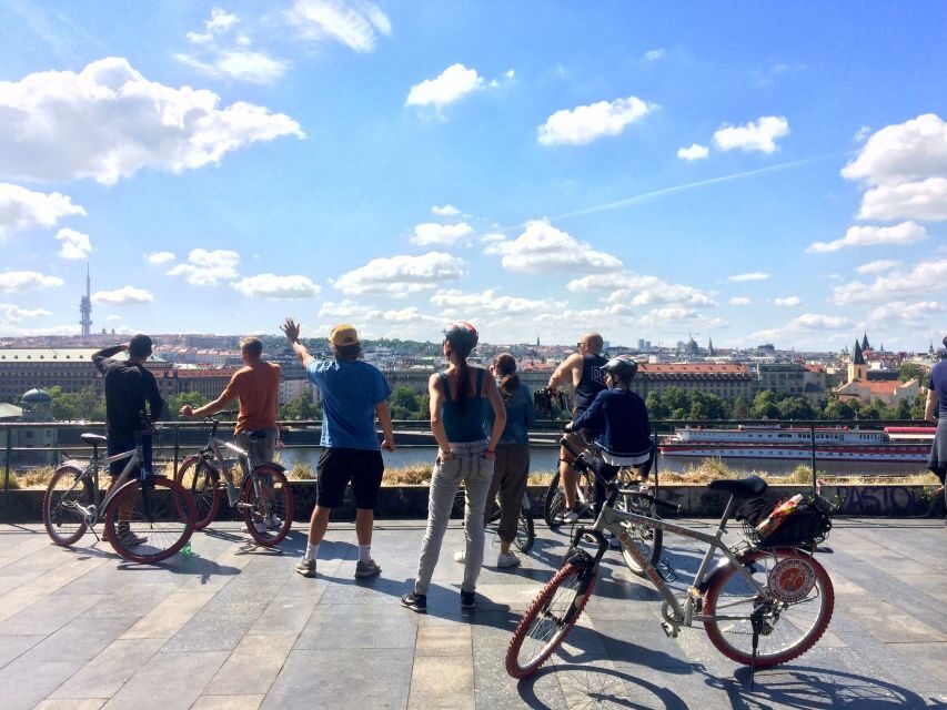 Prague: Stunning Viewpoints, Castle, City & Park Bike Tour - Hlávkův most and the river setup you’ll feel right away