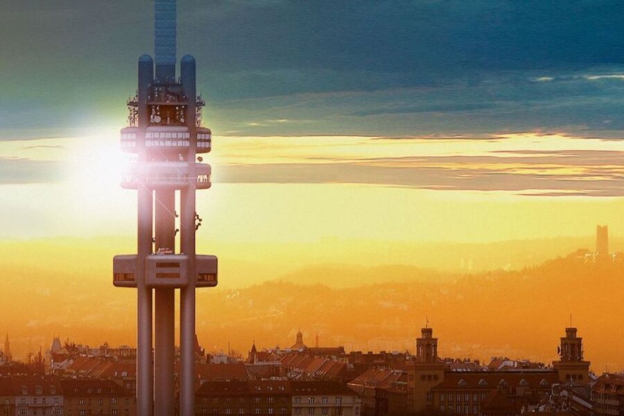 Prague: Žižkov TV Tower Observatory Entry Ticket - Cabin 3: The Czech Art Exhibition Part of the View Loop