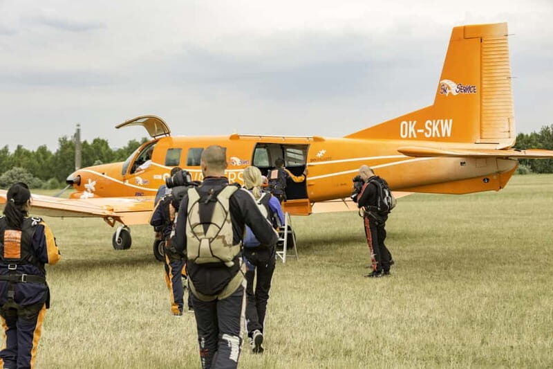 Tandem Skydiving Adventure in Prague - The Jump Itself: 14,000 Feet, One-Minute Freefall, and 120 mph Speed