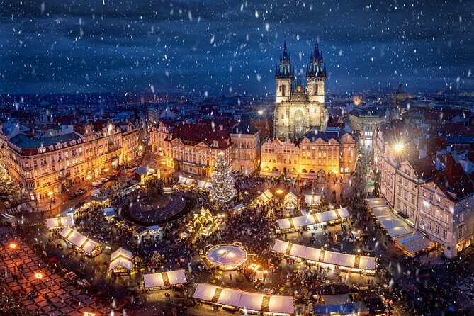 Tour 3 Magical Prague Markets with Locals, Christmas Goodies incl - Old Town Hall and the Astronomical Clock area (icons without the scramble)